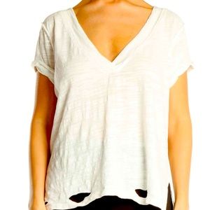 NWOT We the Free white distressed shirt